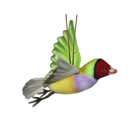 Handcrafted 8 Inch Lifelike Gouldian Finch Stuffed Animal by Hansa