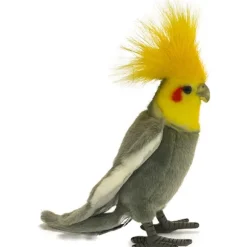Handcrafted 9 Inch Lifelike Gray Cockatiel Stuffed Animal by Hansa