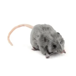 Handcrafted 5 Inch Lifelike Gray Rat Stuffed Animal by Hansa