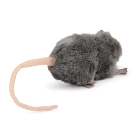 Handcrafted 5 Inch Lifelike Gray Rat Stuffed Animal by Hansa