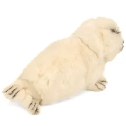 Handcrafted 12 Inch Lifelike Harp Seal Pup Stuffed Animal by Hansa