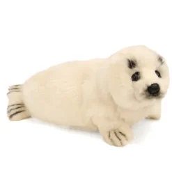 Handcrafted 12 Inch Lifelike Harp Seal Pup Stuffed Animal by Hansa