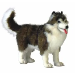 Handcrafted 16 Inch Lifelike Husky Stuffed Animal by Hansa