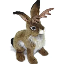 Handcrafted 9 Inch Lifelike Jackalope Stuffed Animal by Hansa