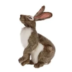 Handcrafted 9 Inch Lifelike Jack Rabbit Stuffed Animal by Hansa