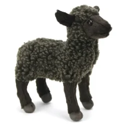 Handcrafted 7 Inch Lifelike Little Black Lamb Stuffed Animal by Hansa