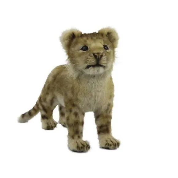 Handcrafted 15 Inch Lifelike Lion Cub Stuffed Animal by Hansa
