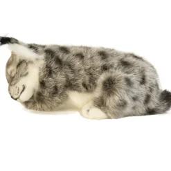 Handcrafted 11 Inch Lifelike Lying Baby Lynx Stuffed Animal by Hansa
