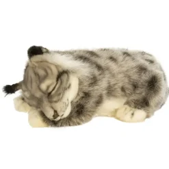 Handcrafted 11 Inch Lifelike Lying Baby Lynx Stuffed Animal by Hansa