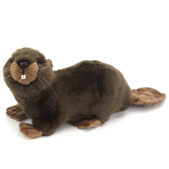 Handcrafted 10 Inch Lifelike Mama Beaver Stuffed Animal by Hansa