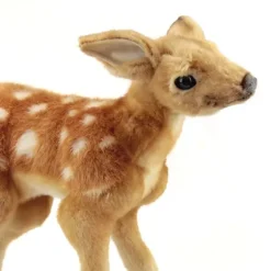 Handcrafted 12 Inch Lifelike Newborn Fawn Stuffed Animal by Hansa