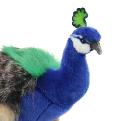 Handcrafted 10 Inch Lifelike Peacock Stuffed Animal by Hansa