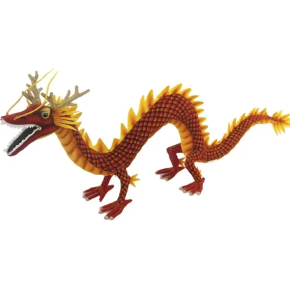 Handcrafted 24 Inch Lifelike Red Dragon Stuffed Animal by Hansa