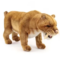 Handcrafted 18 Inch Lifelike Saber Tooth Tiger Stuffed Animal by Hansa