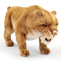 Handcrafted 18 Inch Lifelike Saber Tooth Tiger Stuffed Animal by Hansa