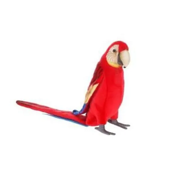 Handcrafted 29 Inch Lifelike Scarlet Macaw Stuffed Animal by Hansa