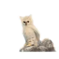 Handcrafted 7 Inch Lifelike Snowy Owl Stuffed Animal by Hansa