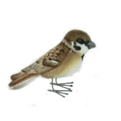 Handcrafted 3 Inch Lifelike Sparrow Stuffed Animal by Hansa