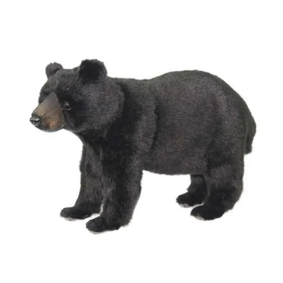 Handcrafted 12 Inch Lifelike Standing Black Bear Stuffed Animal by Hansa