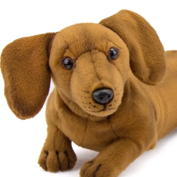 Handcrafted 16 Inch Lifelike Stuffed Dachshund Puppy by Hansa