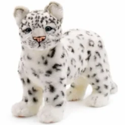 Handcrafted 15 Inch Lifelike Standing Snow Leopard Stuffed Animal by Hansa