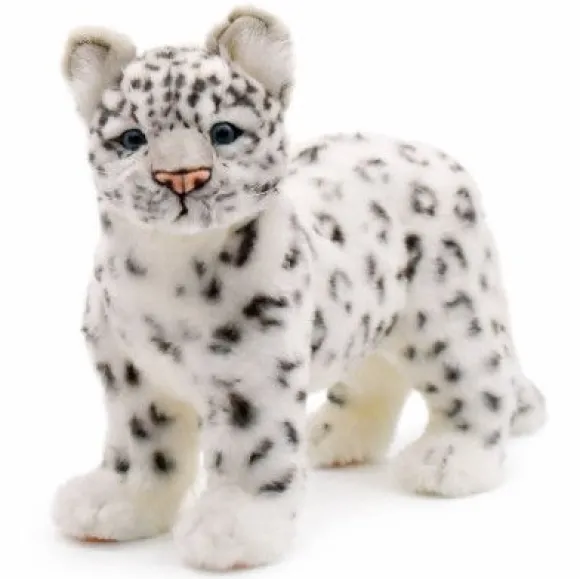 Handcrafted 15 Inch Lifelike Standing Snow Leopard Stuffed Animal by Hansa