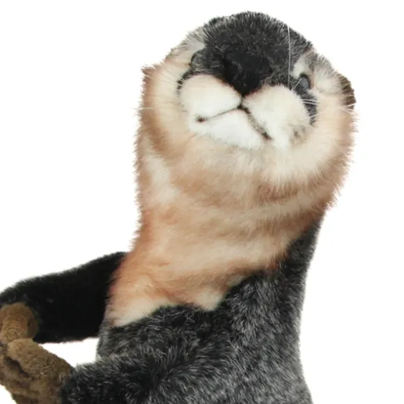 Handcrafted 14 Inch Lifelike Standing Stuffed River Otter by Hansa