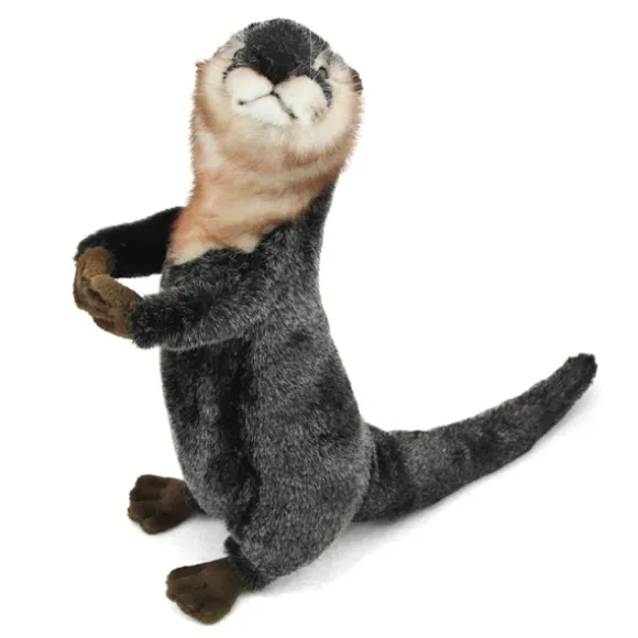 Handcrafted 14 Inch Lifelike Standing Stuffed River Otter by Hansa