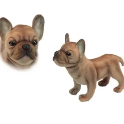 Handcrafted 10 Inch Lifelike Tan French Bulldog Stuffed Animal by Hansa