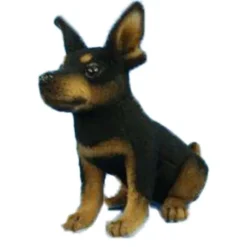 Handcrafted 6 Inch Lifelike Teacup Pinscher Stuffed Animal Dog by Hansa