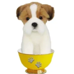 Handcrafted 6 Inch Lifelike Teacup Jack Russell Terrier Stuffed Animal Dog by Hansa
