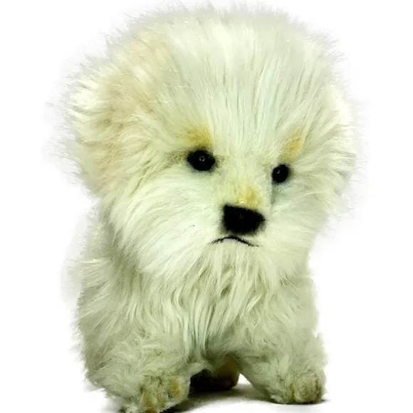 Handcrafted 6 Inch Lifelike Teacup Maltese Stuffed Animal Dog by Hansa