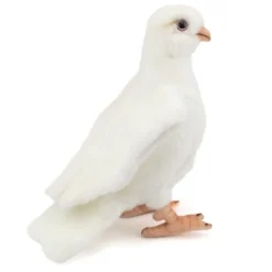 Handcrafted 8 Inch Lifelike White Dove Stuffed Animal by Hansa