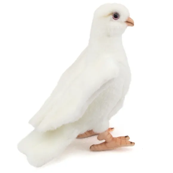Handcrafted 8 Inch Lifelike White Dove Stuffed Animal by Hansa