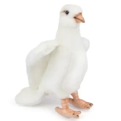 Handcrafted 8 Inch Lifelike White Dove Stuffed Animal by Hansa