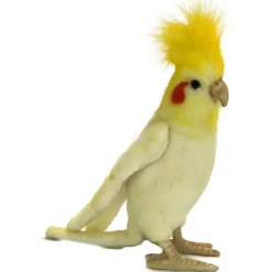 Handcrafted 9 Inch Lifelike White Cockatiel Stuffed Animal by Hansa