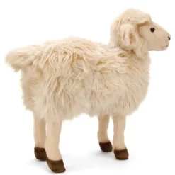 Handcrafted 14 Inch Lifelike White Sheep Stuffed Animal by Hansa