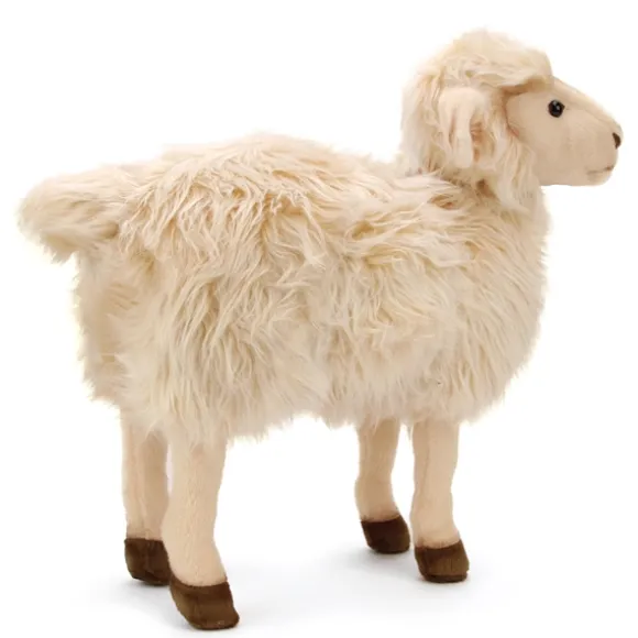 Handcrafted 14 Inch Lifelike White Sheep Stuffed Animal by Hansa