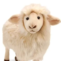 Handcrafted 14 Inch Lifelike White Sheep Stuffed Animal by Hansa