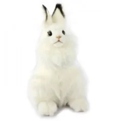 Handcrafted 9 Inch Lifelike White Bunny Stuffed Animal by Hansa