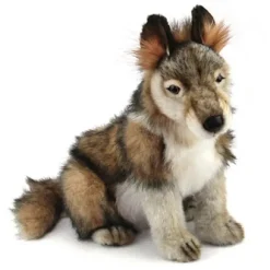 Handcrafted 15 Inch Lifelike Wolf Cub Stuffed Animal by Hansa