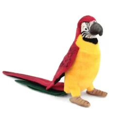 Handcrafted 7 Inch Lifelike Yellow Parrot Stuffed Animal by Hansa