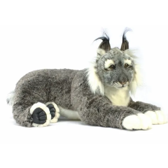 Handcrafted 28 Inch Life-size Lynx Stuffed Animal by Hansa