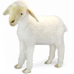 Handcrafted 20 Inch Life-size White Lamb Stuffed Animal by Hansa