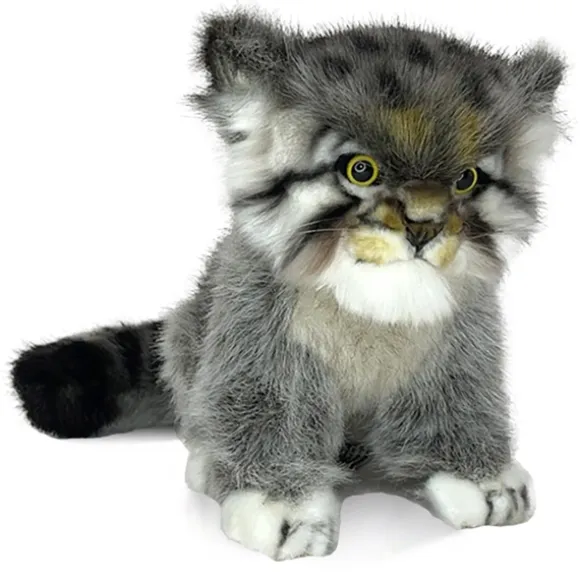 Handcrafted 12 Inch Sitting Lifelike Pallas Kitten Stuffed Animal by Hansa