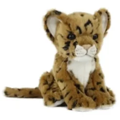 Handcrafted 6 Inch Sitting Lifelike Jaguar Cub Stuffed Animal by Hansa