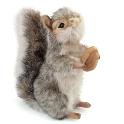 Handcrafted 8 Inch Standing Lifelike Stuffed Gray Squirrel by Hansa