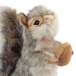 Handcrafted 8 Inch Standing Lifelike Stuffed Gray Squirrel by Hansa