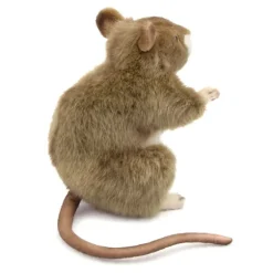 Handcrafted 6 Inch Standing Lifelike Stuffed Brown Mouse by Hansa