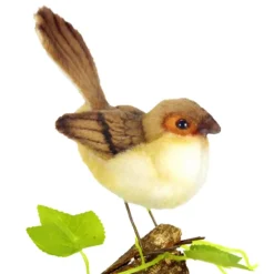 Handcrafted Lifelike Female Wren Stuffed Animal by Hansa